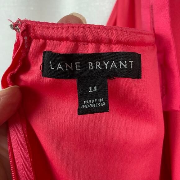 Lane Bryant Hot Pink Full Length Jumpsuit Sz.14W - Picture 4 of 13